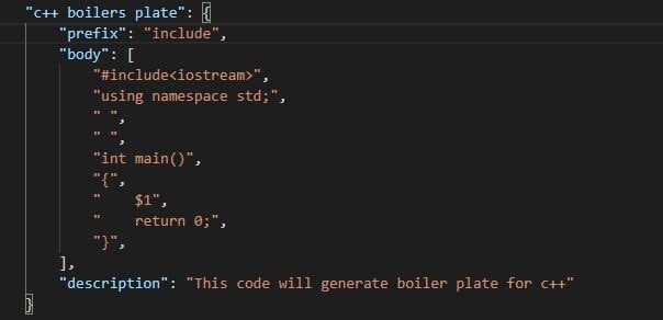 vs code snippets