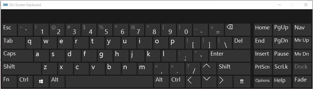 on screen keyboard windows 10